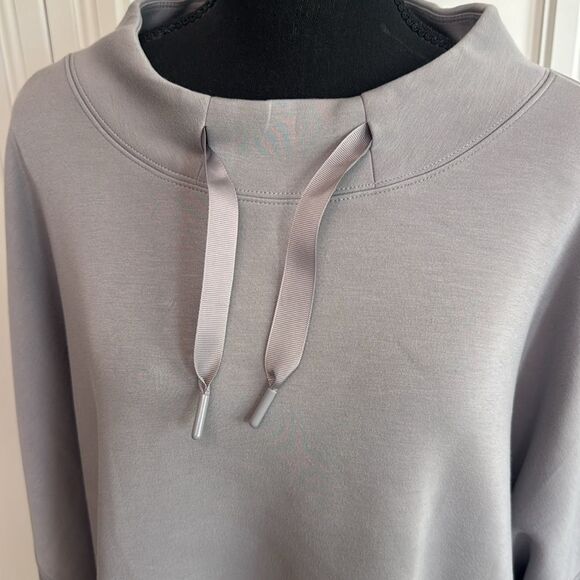 STYLUS Gray Lavender Oversized Sweatshirt Plus Size 3X - Picture 2 of 5